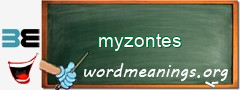 WordMeaning blackboard for myzontes
